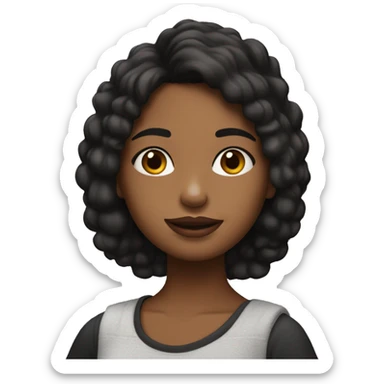 Una chica mona y otra chica pelo negra juntas sticker