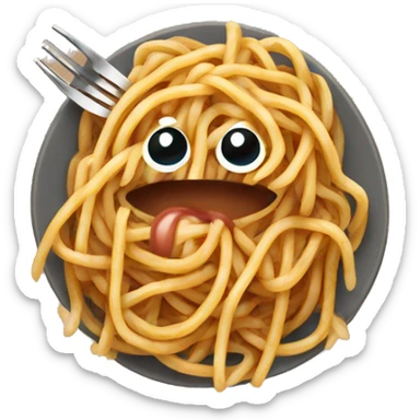 spaghetti eating spaghetti sticker