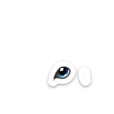 gray horse, black mane with blue tips, blue eyes sticker