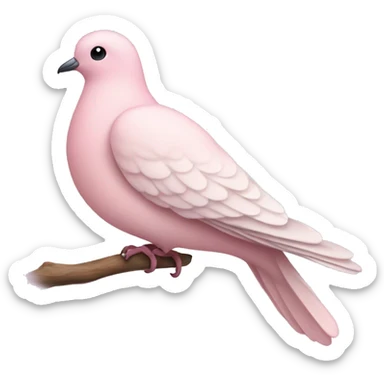 pastel pink dove sticker