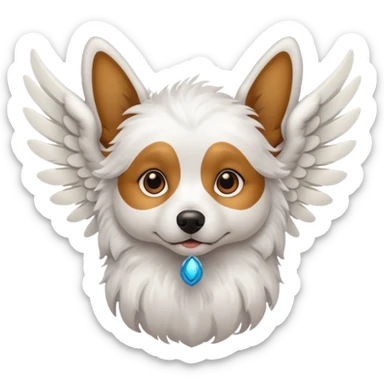 Perro con alas sticker