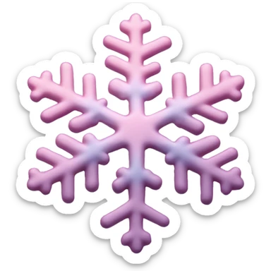 pastel pink snowflake  sticker