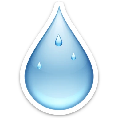 Gota de agua pero en lugar de azul que sea blanca sticker