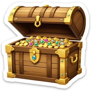 Treasure chest with open lid sticker