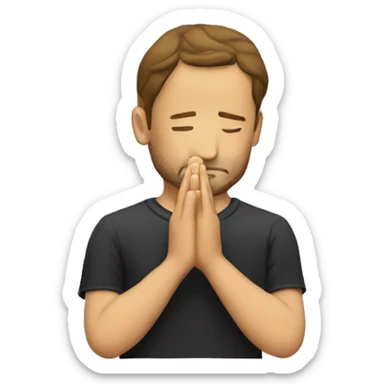 Francesco Totti praying with hands sticker