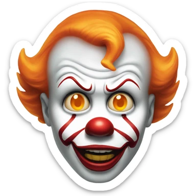 pennywise the clown face sticker