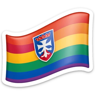 A slovak flag combined with a gay flag sticker