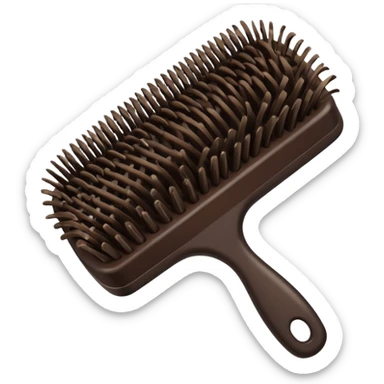 Hairbrush caught in a tangle sticker
