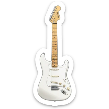 White Fender Stratocaster sticker