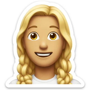 Person with a face of pleasure sticker