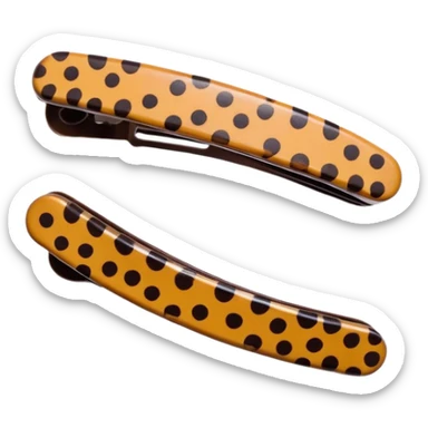 Make a cheetah pattern hair clip sticker