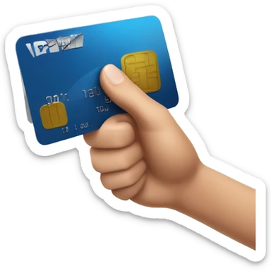 hand slamming a Credit card down excitedly sticker