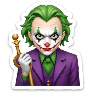 the joker with a pew pew sticker