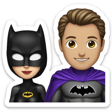 Batman and Catwoman  sticker
