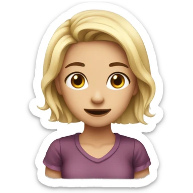 girl i don't know helpless hands up sticker