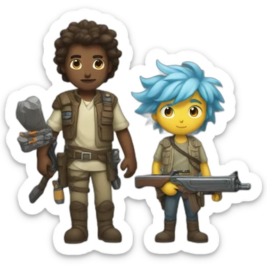 Rick and mortey with a rpg  sticker
