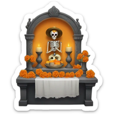altar de muertos pan sticker