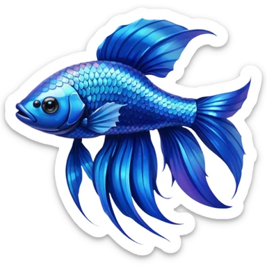 Blue Betta Fish sticker