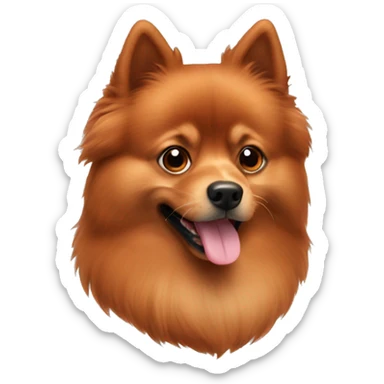 Red Pomenan Spitz sticker