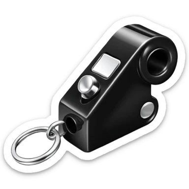 black coach's whistle sticker