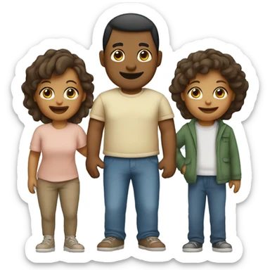 family 6, 1 mom, 1 dad, 1 older brother, 1 sister, 1 boy and 1 baby boy sticker