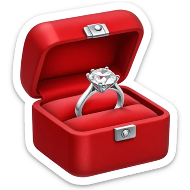 diamond ring in a red box sticker