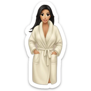 Kim kardashian perfect bum bathrobe sticker