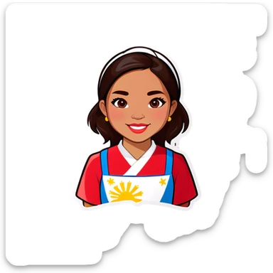 Filipino girl sticker