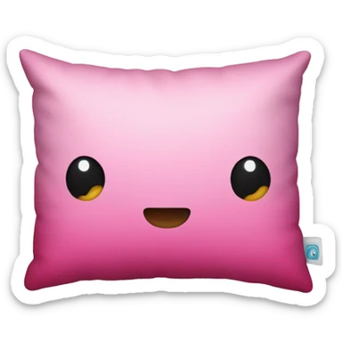 Pink Christmas pillow sticker