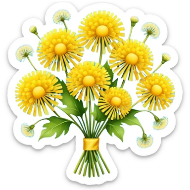 Bouquet of dandelions sticker