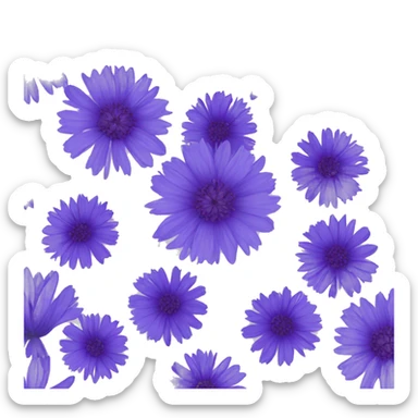 bachelor's button flower sticker