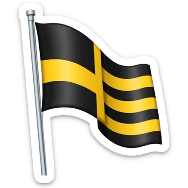 Flag tricolour up to down (black up)( yellow middle) and (white - bottom) sticker