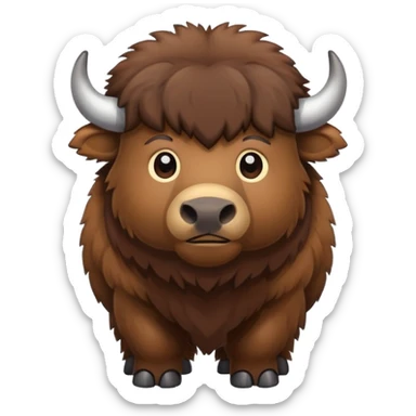 bison cute sticker