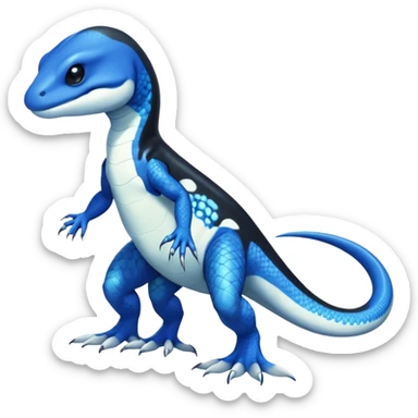 Orca-dragon-reptile-reptilian-lizard-skink-gecko-Digimon-Fakémon-hybrid full body, two legs, arms, tail sticker