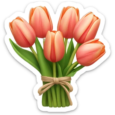 Tulip bouquet sticker