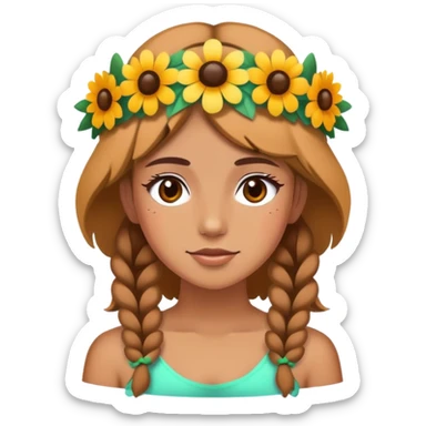 Girl at festival  sticker