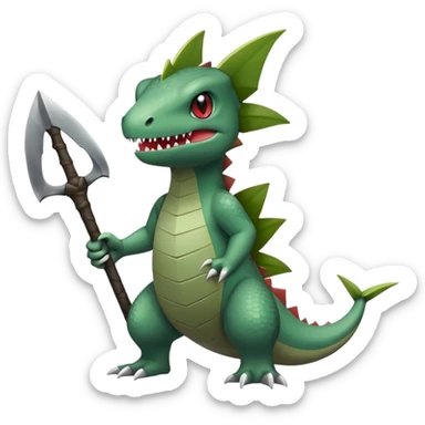 Larvitar-Axew-hybrid-Fakémon-creature (full body) sticker