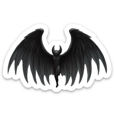 Lucifer wings black colour no man only wings  sticker
