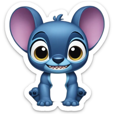 Stitch from lilo and stitch girl  sticker