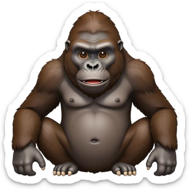 Old 3d gorilla with no legs  sticker