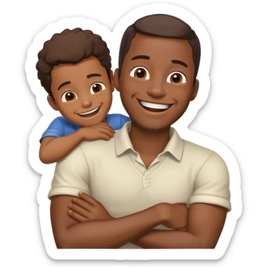 Arms crossed holding neck laughing black guy sticker