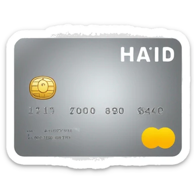 hold banking card sticker