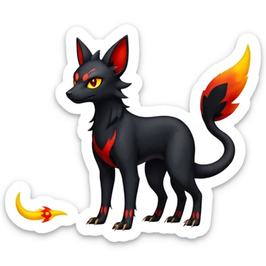 Salandit-Umbreon-Litten-Houndoom-Hybrid (Full body) sticker
