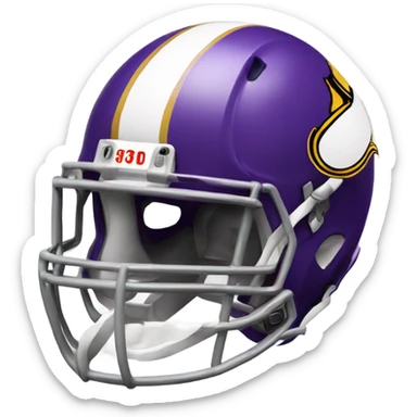 Minnesota Vikings football team with real helmet  sticker