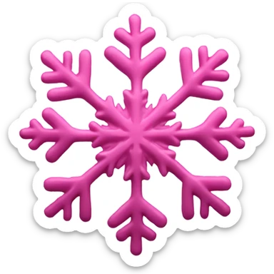 Pink snowflake sticker