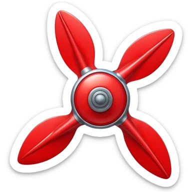 Red propeller sticker