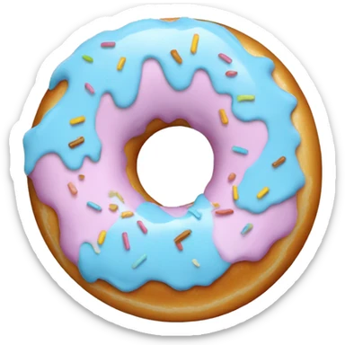 pastel blue donut sticker