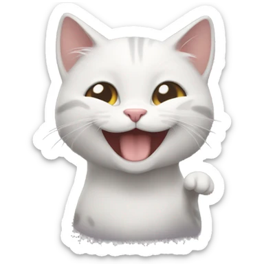 happy happy catlings sticker