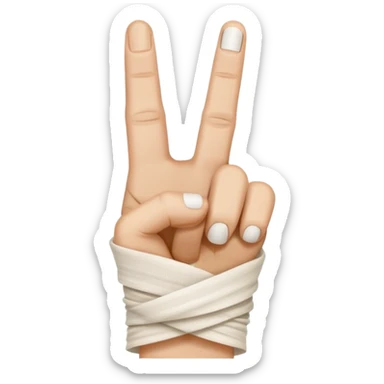 normal middle finger emoji but with the middle finger bandaged heavily sticker