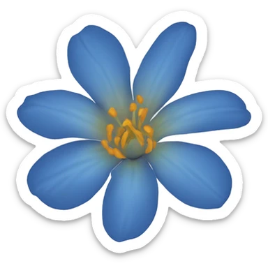 Flor azul sticker